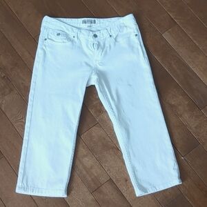 Banana Republic White Denim Capris Size 28